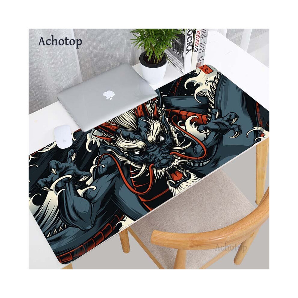 (A-Wa00090 (2) 550X1000x3mm) Mythical Beast Dragon Mouse Pad 90X40cm Anime Xxl Gaming Padmouse Art Gamer Laptop Keyboard Mouse Mats For Playing Game 4855357886243