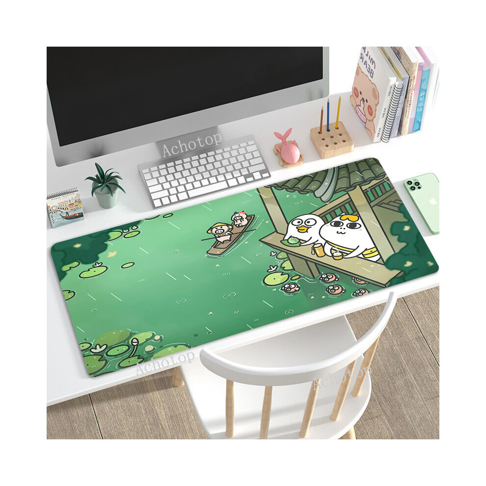 (A-Cn0019 (42) 400X900x3mm) Kawaii Mat Mousepad Company Cute Cat Mause Pad Carpet Deskmat 90X40 Mouse Pad Gamer Mechanical Keyboard Gaming Black/Pink 4855357808313