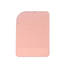 (a-pink) Silicone Heat Resistant Pad Curling Iron Hair Straightener Special Silicone Heat Pad Bag Anti-heat P[rofessional Styling Tools