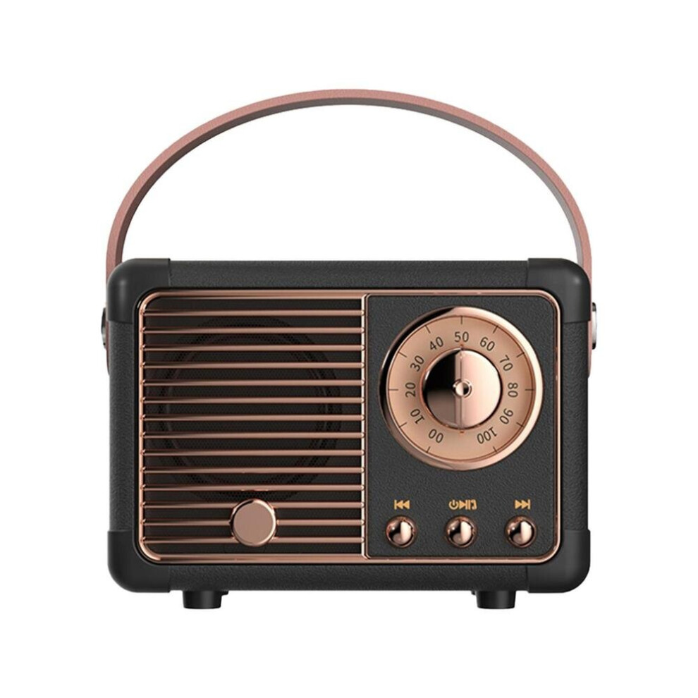 (A-) Retro Bluetooths Speaker Hm11 Classical Retro Music Player Sound Stereo Portable Decoration Mini Speakers Travel Music Player Black 4851195396210