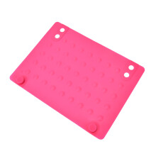 (a-Pink) Hot Silicone Heat Resistant Mat For Travel Curls Hair Straightener Iron Pad Hair Styling Adapter Salon Styling Straightener Tool