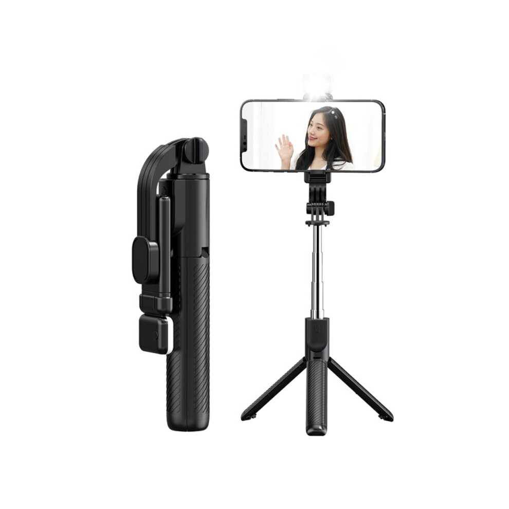 Photos - Other for Mobile  Slippery Pattern Mobile Phone Selfie Stick Blutooth Integrated Extended Video Camera Bracket Telescopic Liv(a-02with light)
