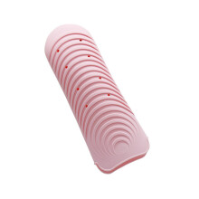 (a-Pink Small Size) Hairdressing Tool Soft Case Curling Stick Silicone Case Portable Silicone Bag Heat-resistant Hair Straightener Silicone Mat Bag