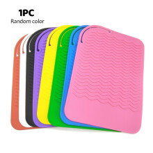 Insulation Mat Silicone Non-slip Heat Resistant Mat Storage Pouch Hair Straightener Curling Iron Pad Bags Repeatable Use