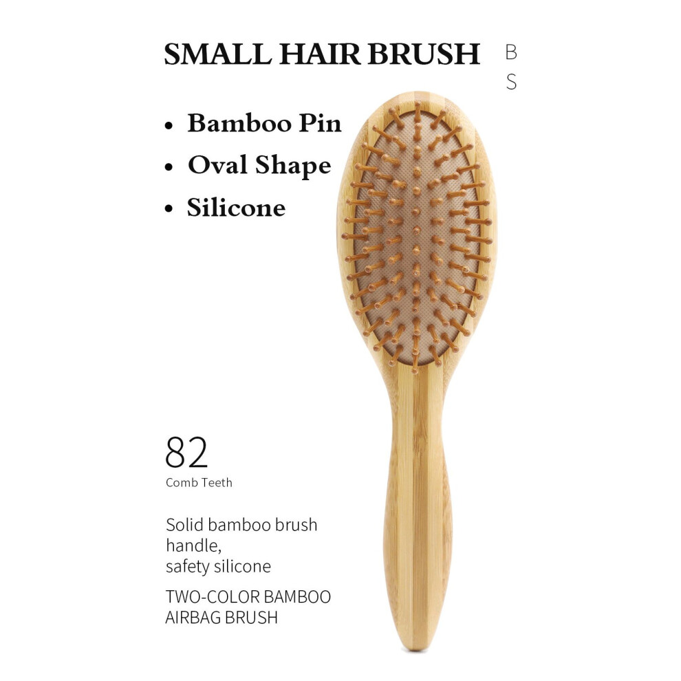 Dechoicelife Unisex Not,Specified (A-Small Size) Professional Bamboo Hair Brush Hair Wide Tooth Comb Detangling Massage Custom Wooden Hair Brush Comb Hair Straightener Brush