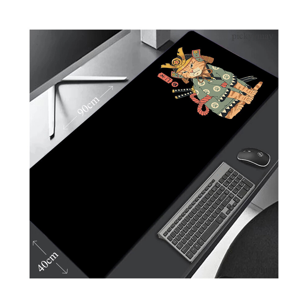(A-Japan Neko Ramen (8) 400X800x3mm) Samurai Cat Large Mouse Pad 100X50cm Big Computer Mousepads Gaming Mousepad Big Keyboard Mat Gamer Mouse Pads Des 4855357986981