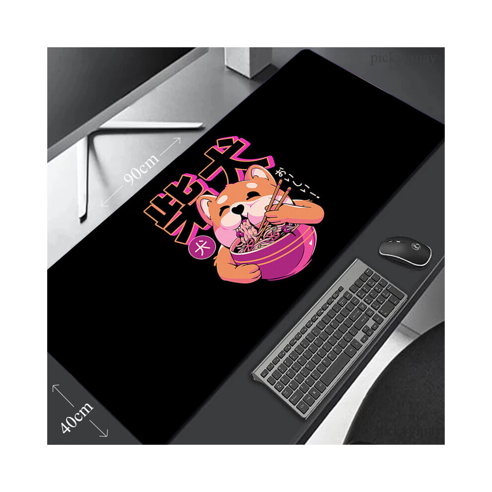 (A-Japan Neko Ramen (1) 400X700x3mm) Samurai Cat Large Mouse Pad 100X50cm Big Computer Mousepads Gaming Mousepad Big Keyboard Mat Gamer Mouse Pads Des 4855357986622