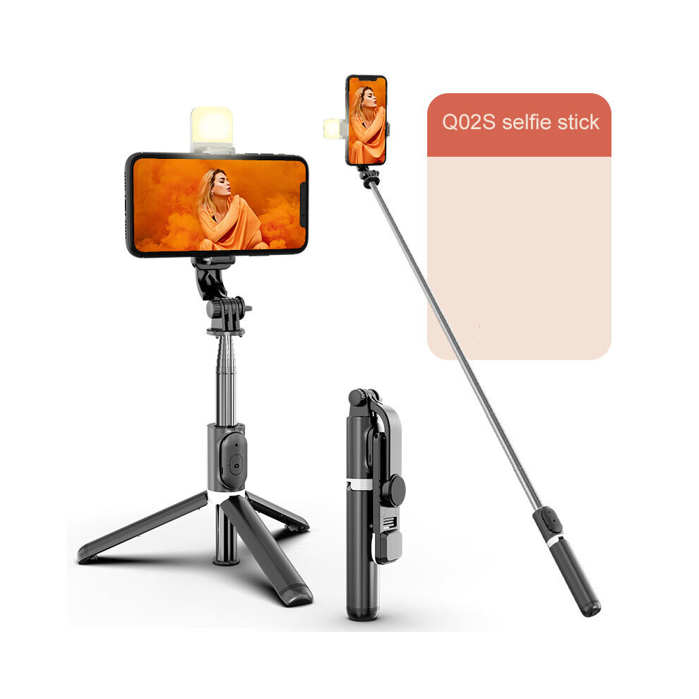 (A-) Collapsible Mobile Selfie Stick Tripod Q02s With Fill 3 In 1 Extendable Camera Selfie Stick With Remote Black/Light 4855008123802