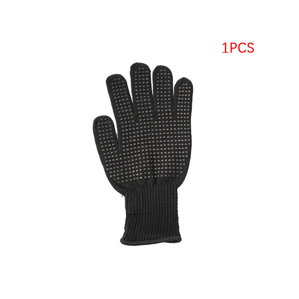 Dechoicelife Black (A-) New Double-Sided Hair Straightener Curling Tong Hairdressing Heat Resistant Anti-Scald Finger Gloves Hair Salon Tools