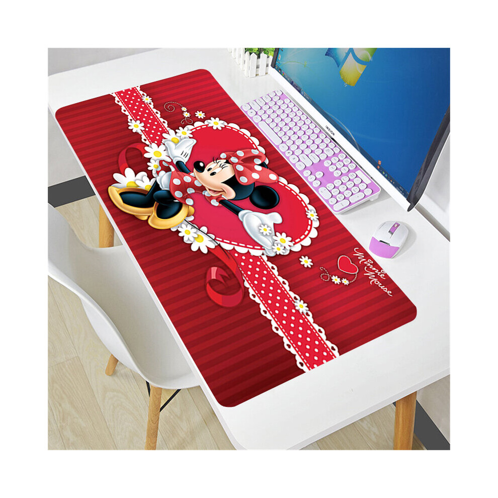 (A- Xxxxl 400X900x2mm) Mickey And Minnie Mouse Pad Larger Xxl 900X400 Speed Mini Pc Computer Keyboard Desk Mat Lol Cs Go Gaming Accessories Mouse White 4855357833841