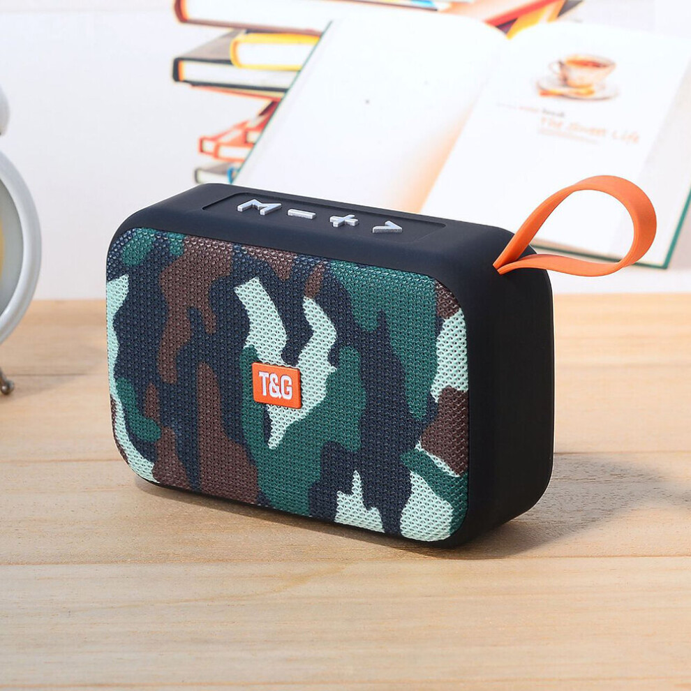 (A-Camouflage) Tg506 Speakers Portable Mini Speaker Wireless Hifi Speaker Soundbar Outdoor Loudspeaker Support Tf Card Fm Aux Vs Tg182 4851195387638