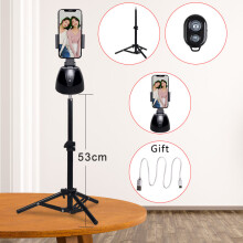 (a-53cm with bluetooth) 360 Auto Face Tracking Camera Gimbal Stabilizer Selfie Stick Smart Shooting Tripod Object Tracking Holder For Mobile Phone Live