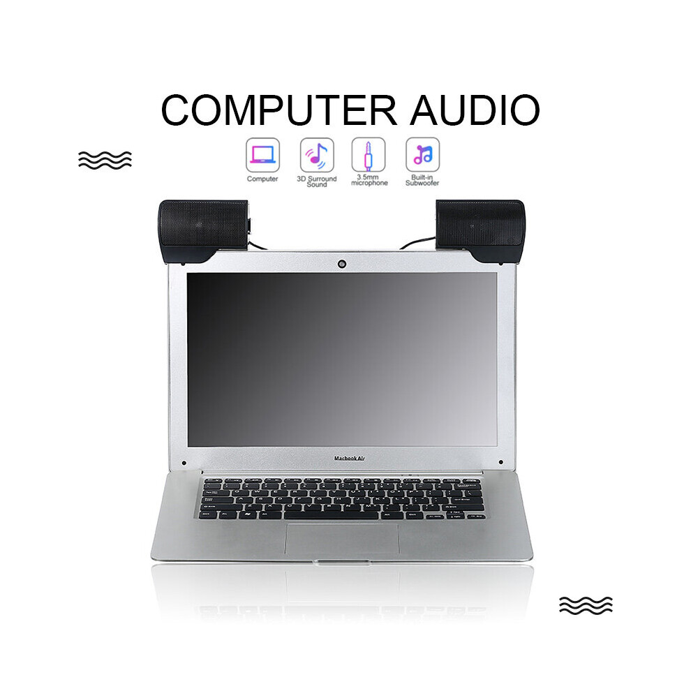 New Arrival Usb Clip-On Laptop Stereo Speaker Portable Desktop Computer Speakers For Notebook Tablet Computers 4851195411227