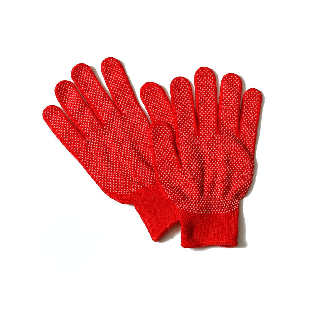 Dechoicelife Red (A-) 1Pair Protective Glove Hairdressing Heat Resistant Finger Glove For Hair Straightener Perm Curling Flat Iron