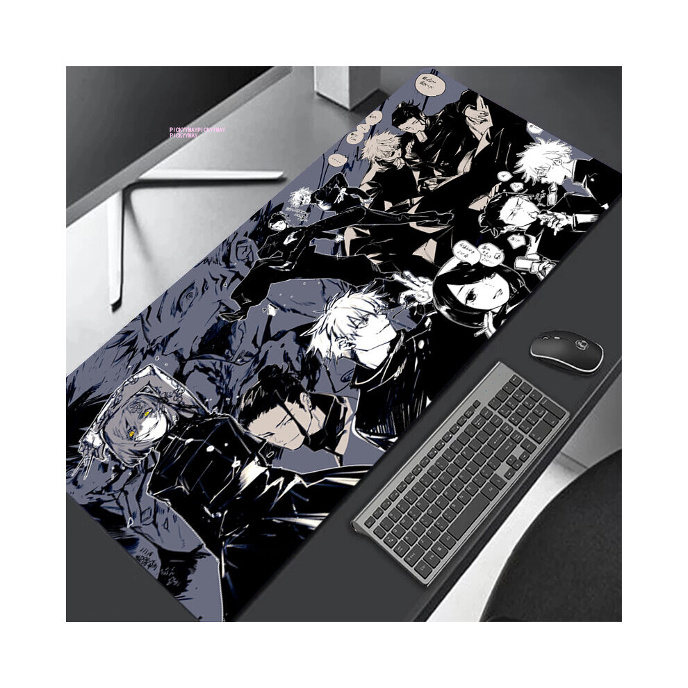 (A- 400X900x2mm) Jujutsu Kaisen Getou Suguru Mouse Pads Gaming Mousepad Gamer Mouse Mat Keyboard Mats Desk Pad Mousepads Xxl 90X40cm For Comp Dark/Blue 4855357755143