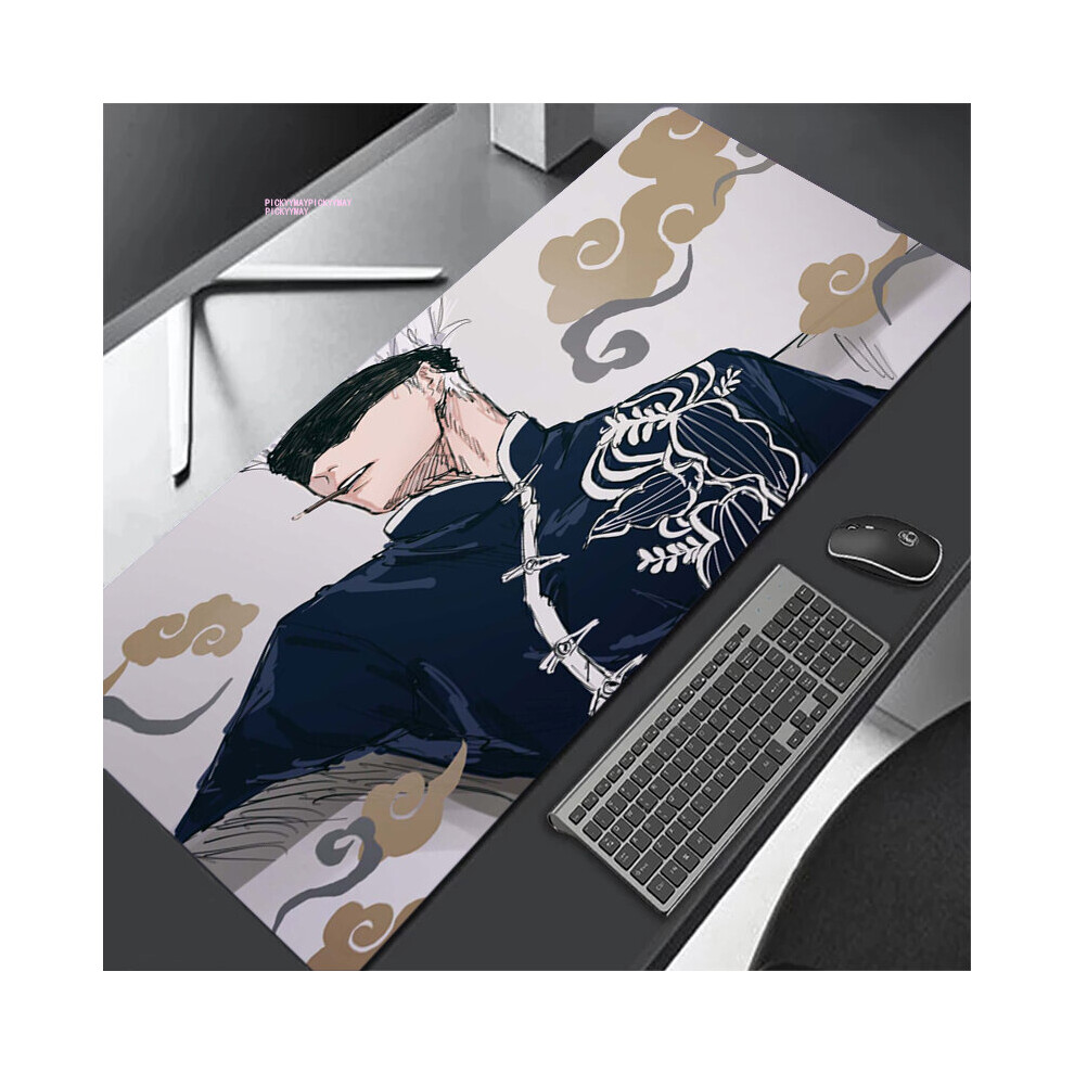 (A- 300X600x2mm) Jujutsu Kaisen Getou Suguru Mouse Pads Gaming Mousepad Gamer Mouse Mat Keyboard Mats Desk Pad Mousepads Xxl 90X40cm For Compute Orange 4855357756034