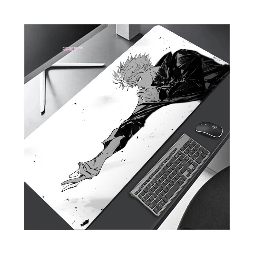 (A- 400X900x2mm) Jujutsu Kaisen Getou Suguru Mouse Pads Gaming Mousepad Gamer Mouse Mat Keyboard Mats Desk Pad Mousepads Xxl 90X40cm For Comp Dark/Grey 4855357755266