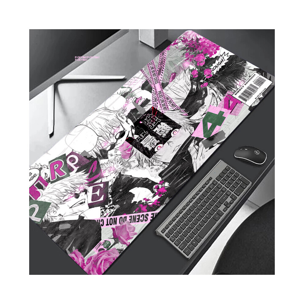 (A- 400X900x2mm) Jujutsu Kaisen Getou Suguru Mouse Pads Gaming Mousepad Gamer Mouse Mat Keyboard Mats Desk Pad Mousepads Xxl 90X40cm For C Light/Yellow 4855357755983