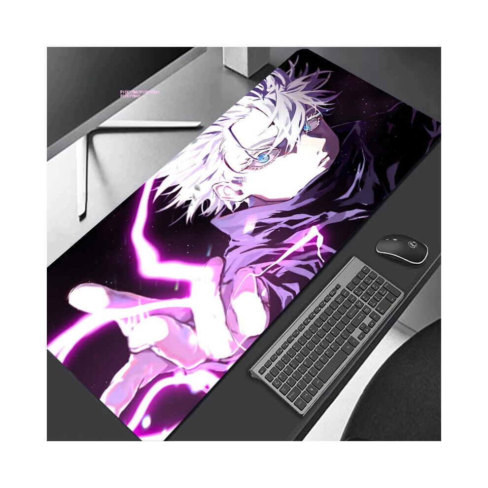 (A- 400X900x4mm) Jujutsu Kaisen Getou Suguru Mouse Pads Gaming Mousepad Gamer Mouse Mat Keyboard Mats Desk Pad Mousepads Xxl 90X40cm For Co Light/Green 4855357755884