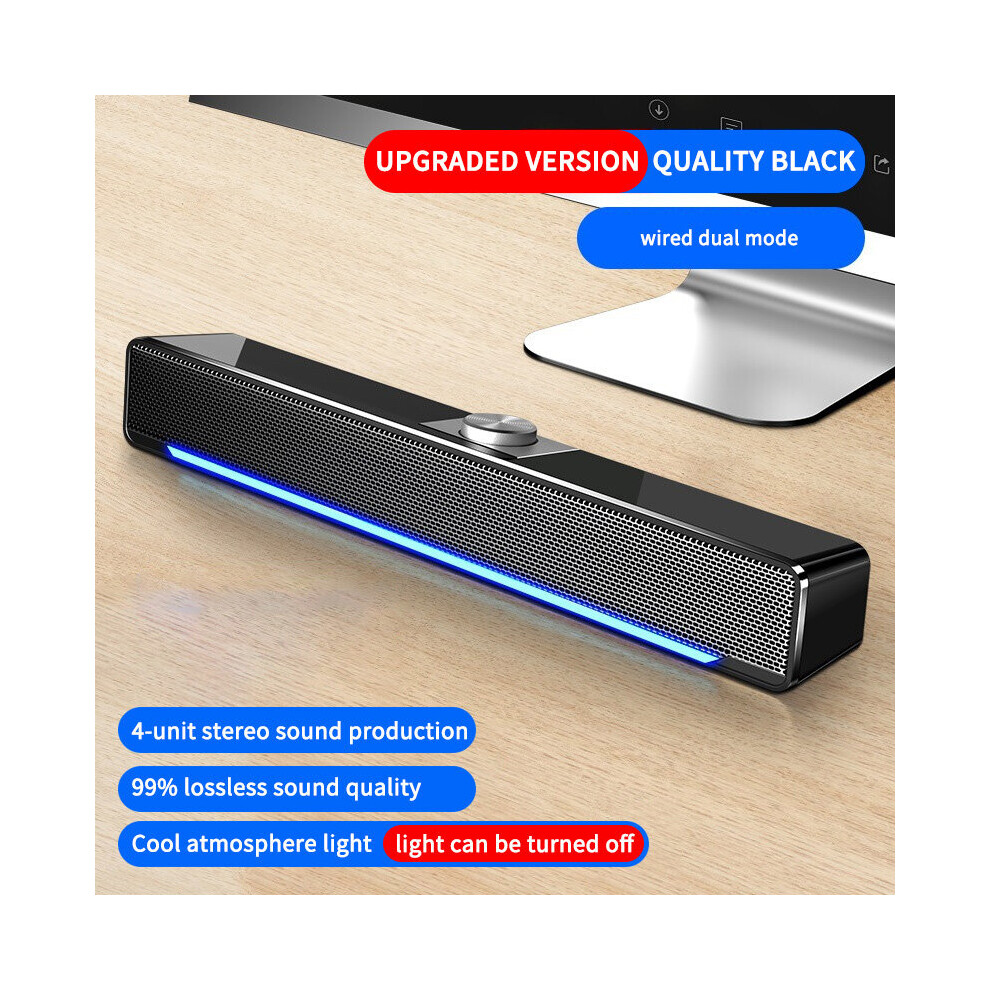 Portable Usb Bluetooth 5.0 Speaker Wired Computer Speaker Bass Stereo Loudspeaker Powerful Music Player Subwoofer For Pc Laptop 4855059762197
