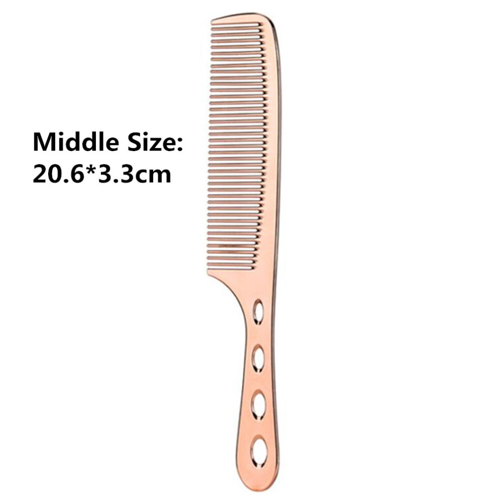 Dechoicelife Unisex Gold (A-Middle-Rose ) Professional Anti-Static Tangle Hair Combs Cutting Hairdressing Brush Straightener Barber Salon Styling Comb Accessories Tools