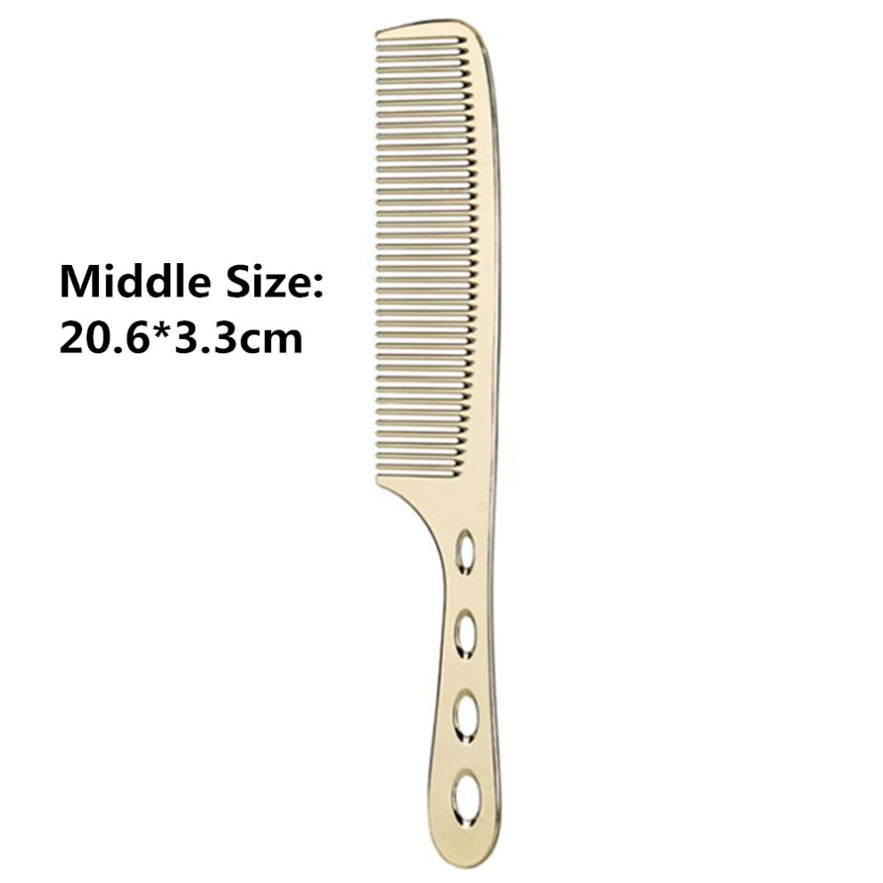 Dechoicelife Unisex Gold (A-Middle-) Professional Anti-Static Tangle Hair Combs Cutting Hairdressing Brush Straightener Barber Salon Styling Comb Accessories Tools