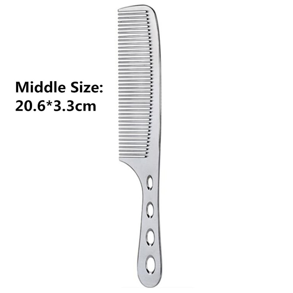 Dechoicelife Unisex Silver (A-Middle-) Professional Anti-Static Tangle Hair Combs Cutting Hairdressing Brush Straightener Barber Salon Styling Comb Accessories Tools