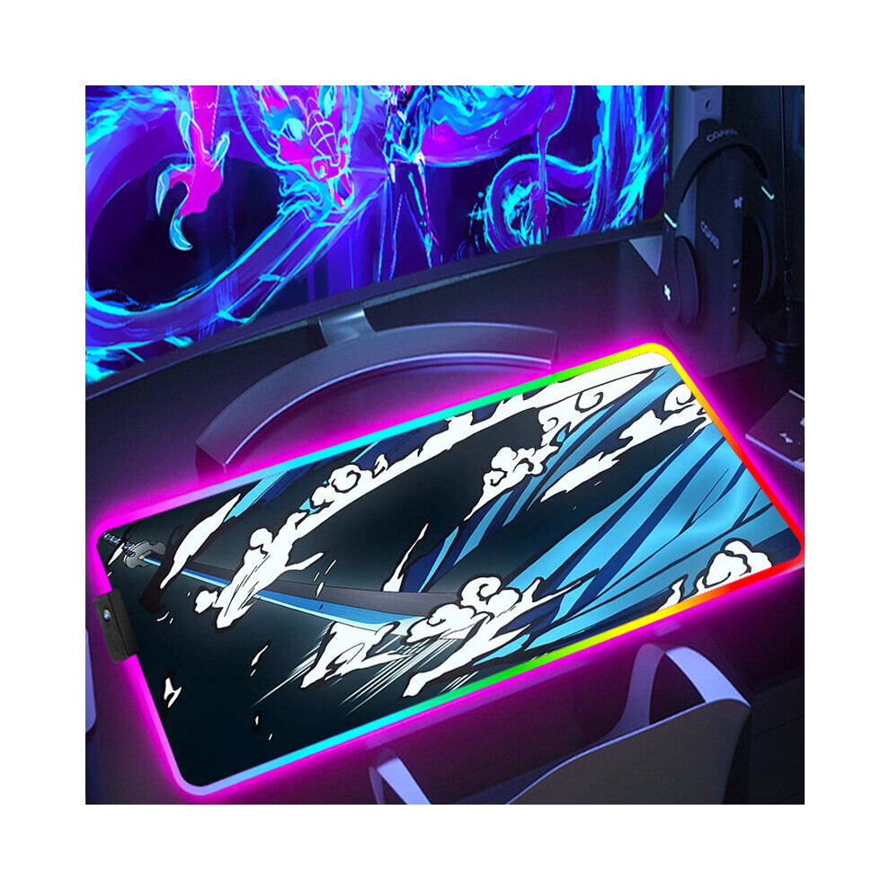 (A-Fh003328 300X600x3mm) Mouse Gaming Pad Demon Slayer Computer Mat Mousepad Rgb Anime Accessories Laptop Gamer Desk Carpet Deskpad Pc Keyboard Table 4855357775769