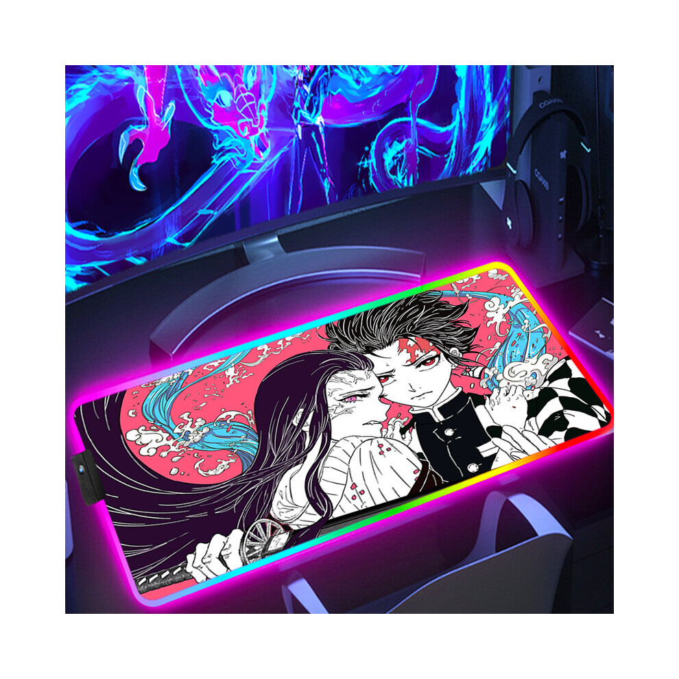 (A-Fh003335 350X600x3mm) Mouse Gaming Pad Demon Slayer Computer Mat Mousepad Rgb Anime Accessories Laptop Gamer Desk Carpet Deskpad Pc Keyboard Table 4855357776124