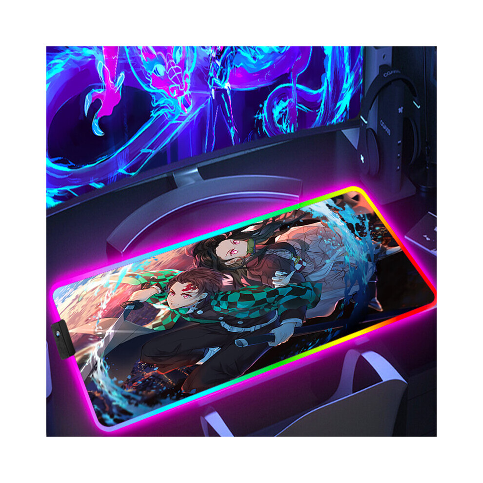(A-Ch000722 400X900x3mm) Mouse Gaming Pad Demon Slayer Computer Mat Mousepad Rgb Anime Accessories Laptop Gamer Desk Carpet Deskpad Pc Keyboard Table 4855357774625