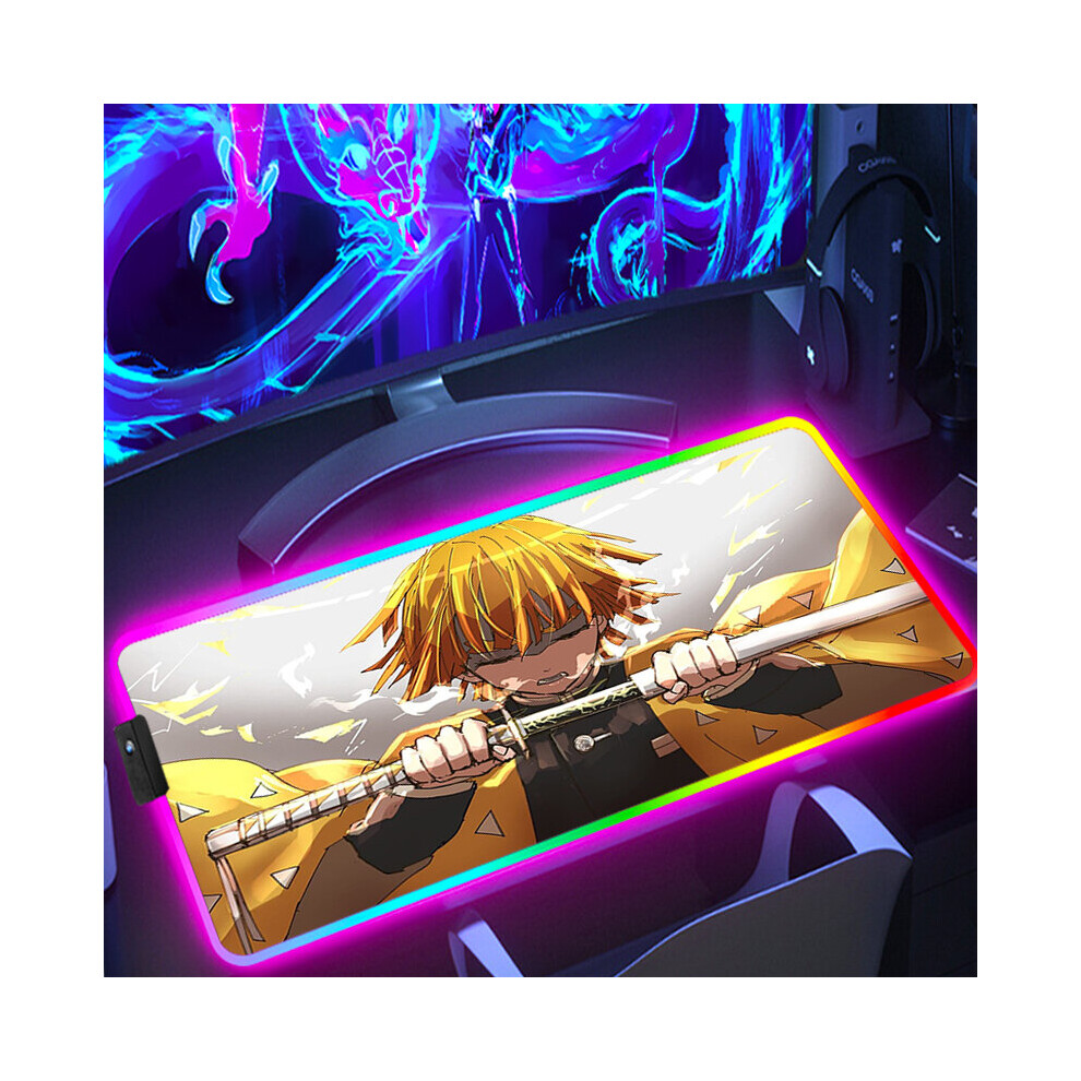 (A-Fj004087 350X600x3mm) Mouse Gaming Pad Demon Slayer Computer Mat Mousepad Rgb Anime Accessories Laptop Gamer Desk Carpet Deskpad Pc Keyboard Table 4855357776209