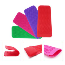 (a-2pcs black) 2pcs/set Hair Styling Tools Mat for Curling Iron Hair Straightener Multi-function Non-slip Flat Iron Silicone Heat Resistant Pad