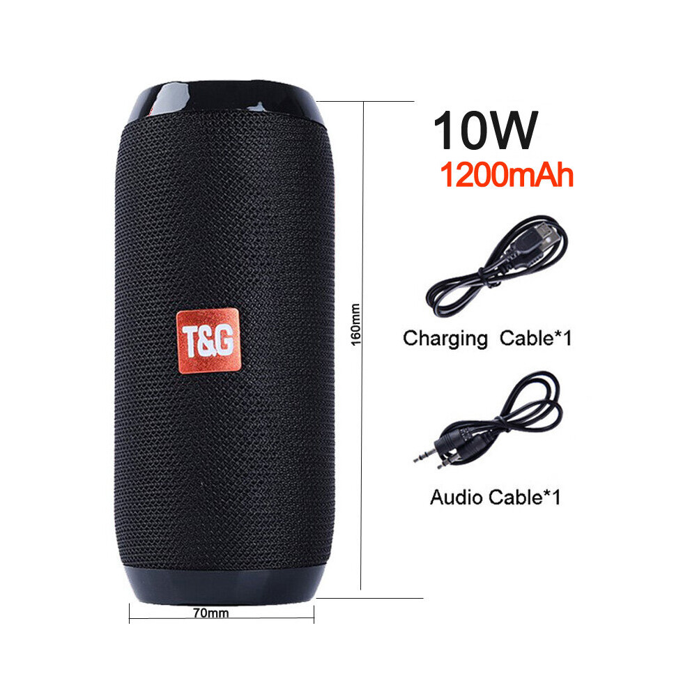 (A-) Portable Speaker Wireless Bluetooth-Compatible Column Waterproof Outdoor Usb Aux Tf Fm Radio Subwoofer Loudspeaker Caixa De Som Black 4851195389199