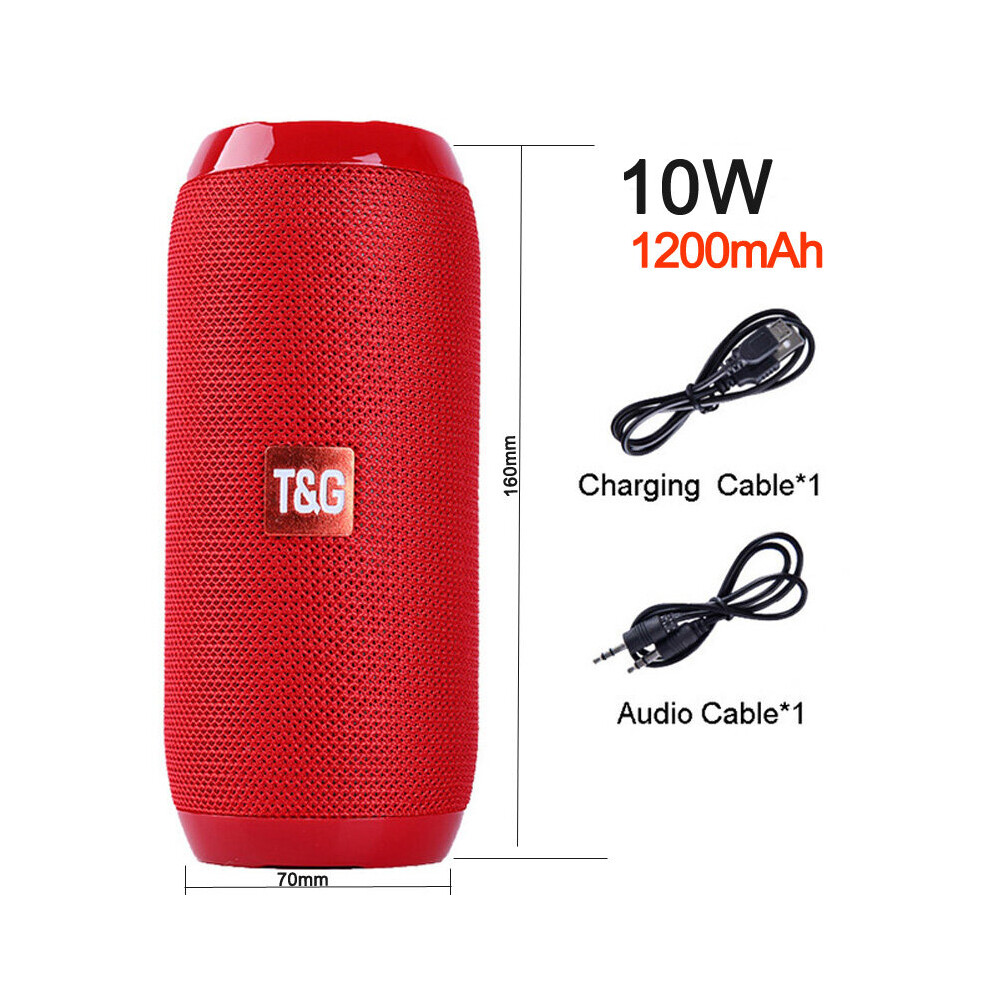 (A-) Portable Speaker Wireless Bluetooth-Compatible Column Waterproof Outdoor Usb Aux Tf Fm Radio Subwoofer Loudspeaker Caixa De Som Red 4851195389243