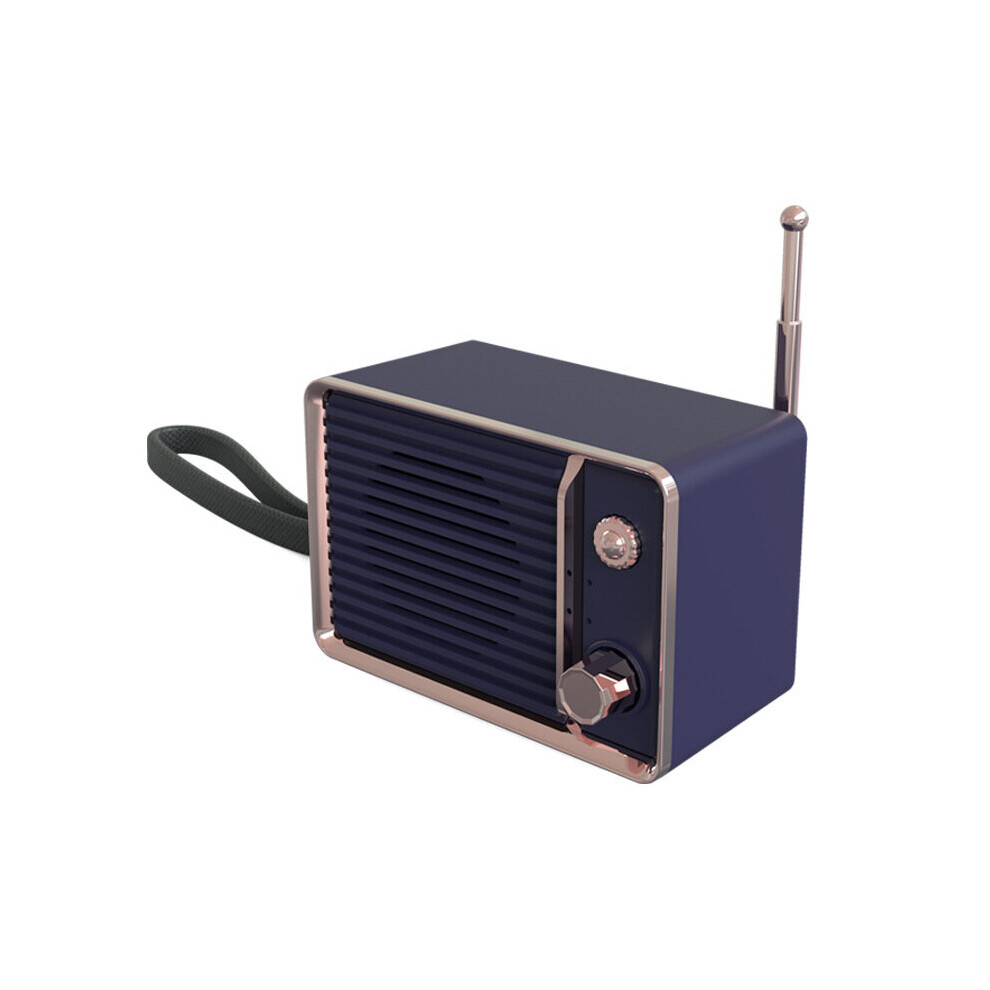 (A- Speaker) Retro Mini Portable Tooth 5.0 Speaker Wireless Loudspeaker Sound System Stereo Music Surround Subwoofer Tf Aux Caixa De Som Blue 4851195414020