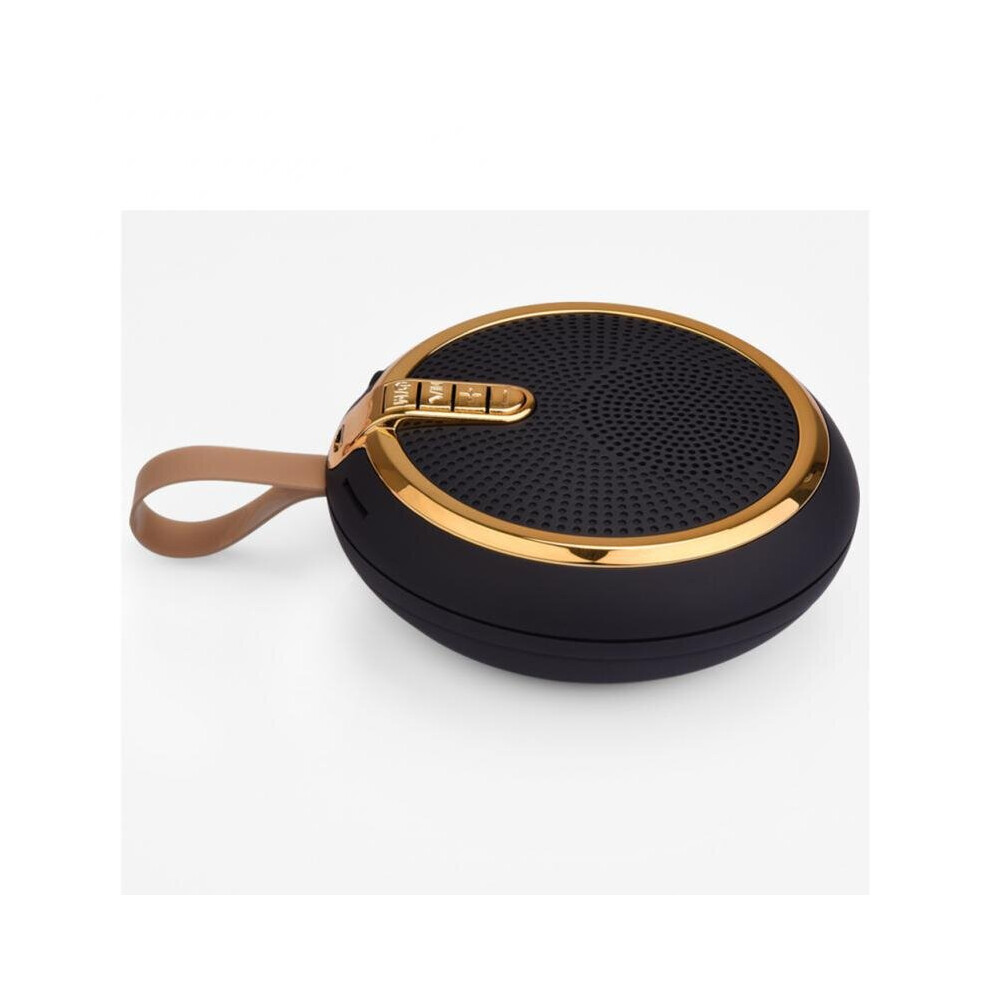 (A- 1") Portable Bluetooth-Compatibl Wireless Speaker Mini Outdoor Loudspeaker Wireless Column 3D Stereo Music Surround Bass Box Colour Gold 4851195406292