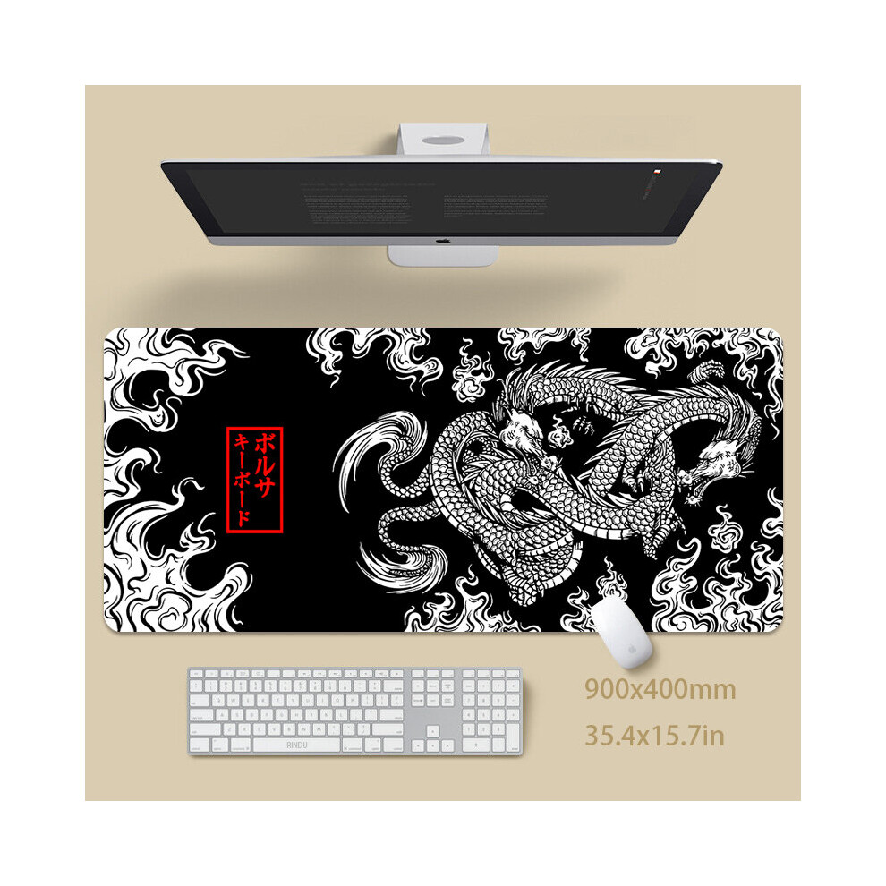 (A-Dragon Ly98576 (2) 800X300x3mm) Dragon Table Mat Gamer Mousemats Mouse Pad Office Desk Pad Large Mouse Mat Big Mousepad Keyboard Mat Mousepads For 4855357951873