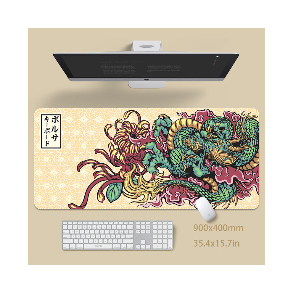 (A-Ep098878 (3) 900X400x3mm) Dragon Table Mat Gamer Mousemats Mouse Pad Office Desk Pad Large Mouse Mat Big Mousepad Keyboard Mat Mousepads For Comput 4855357952788