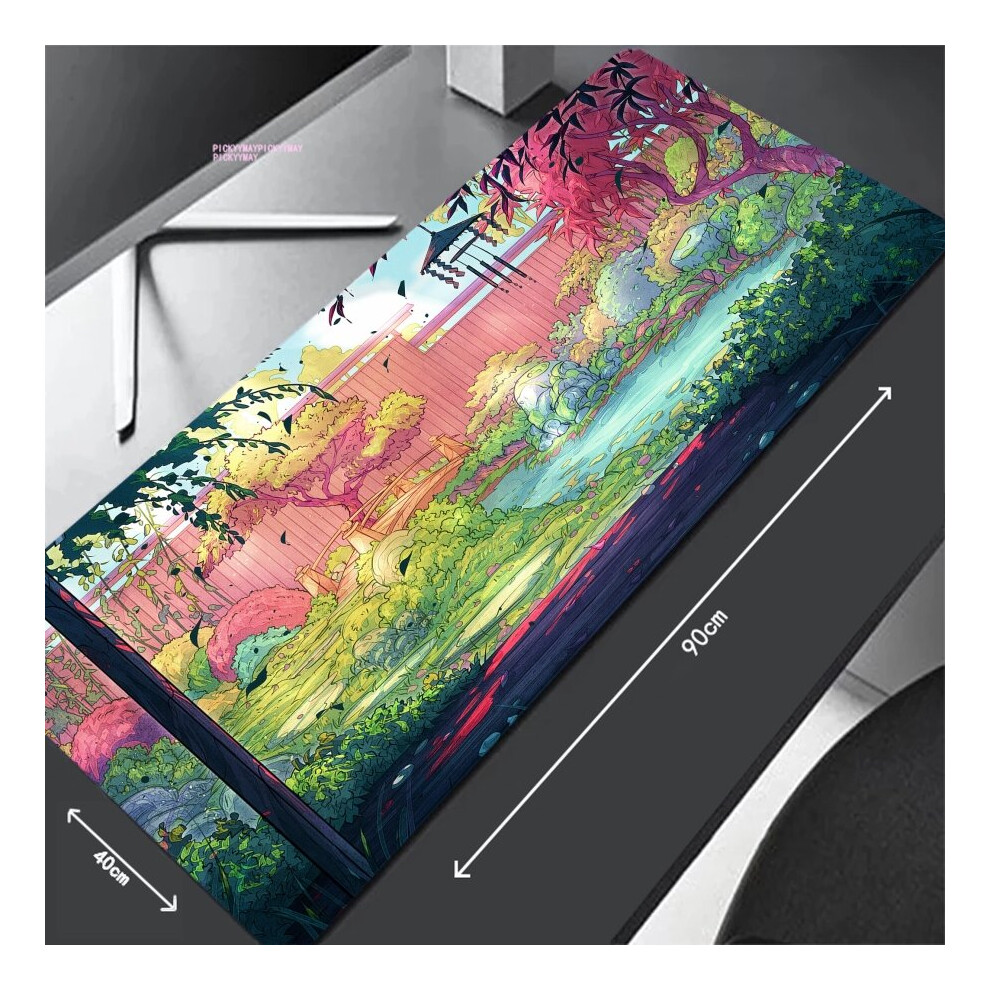(A-Apricot 300X700x3mm) Bright Colors Mouse Pads Gaming Mousepad Gamer Mouse Mat Keyboard Mats Desk Pad Chinese Style Mousepads Xxl 90X40cm For Comput 4855358047636