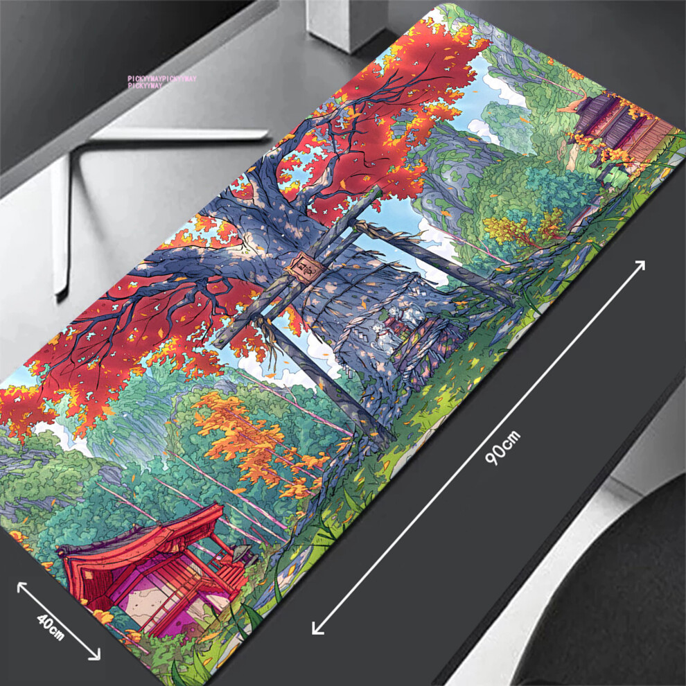 (A- 500X1000x3mm) Bright Colors Mouse Pads Gaming Mousepad Gamer Mouse Mat Keyboard Mats Desk Pad Chinese Style Mousepads Xxl 90X40cm For Compute Brown 4855358048039