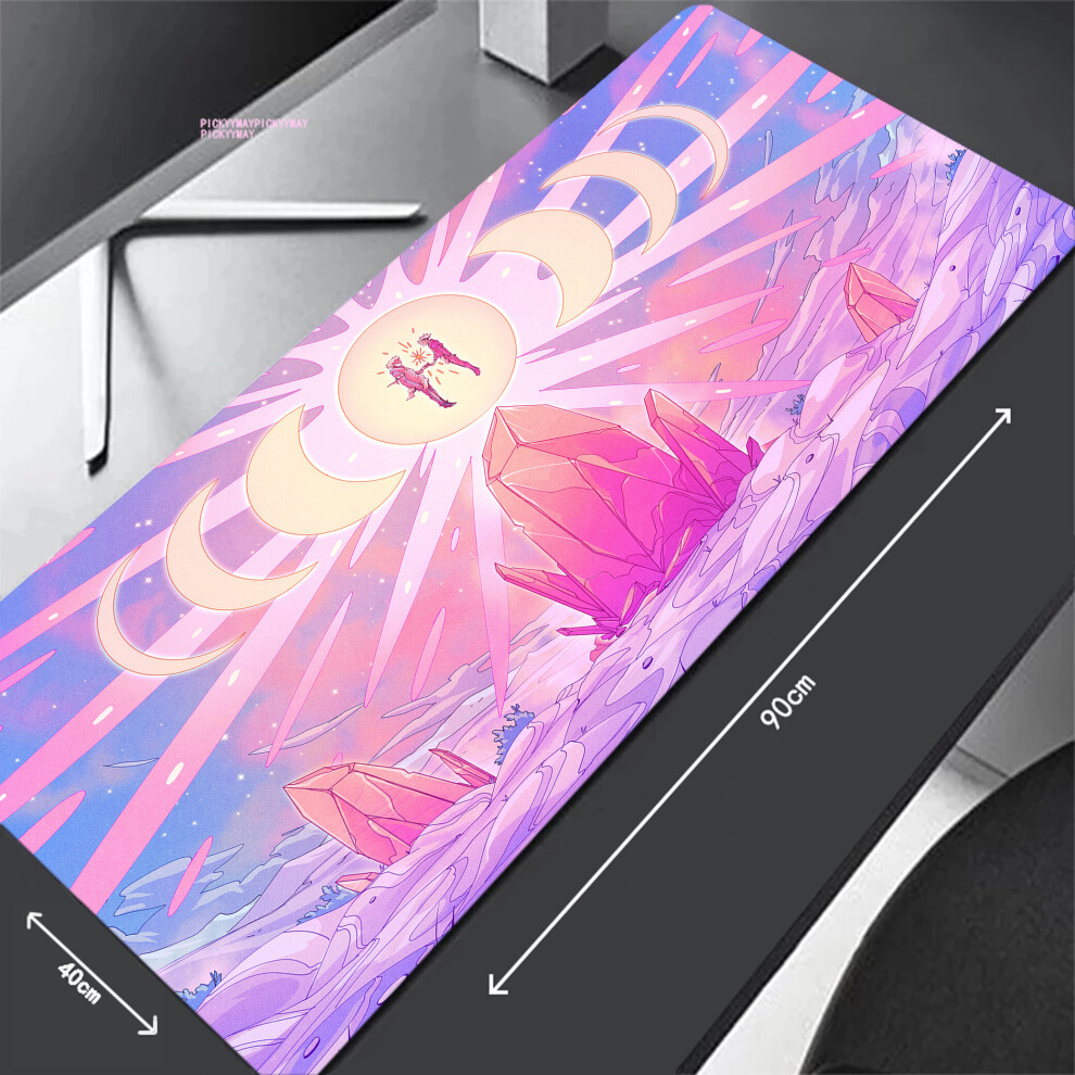 (A- 300X700x3mm) Bright Colors Mouse Pads Gaming Mousepad Gamer Mouse Mat Keyboard Mats Desk Pad Chinese Style Mousepads Xxl 90X40cm For Comp Dark/Blue 4855358048237