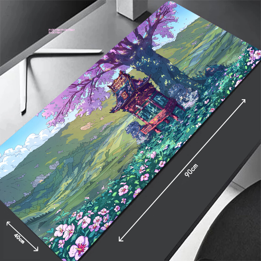 (A- 400X900x2mm) Bright Colors Mouse Pads Gaming Mousepad Gamer Mouse Mat Keyboard Mats Desk Pad Chinese Style Mousepads Xxl 90X40cm For Comp Dark/Grey 4855358048602