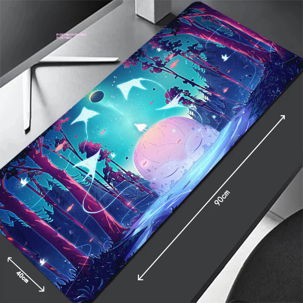 (A-Navy 300X700x3mm) Bright Colors Mouse Pads Gaming Mousepad Gamer Mouse Mat Keyboard Mats Desk Pad Chinese Style Mousepads Xxl 90X40cm For Comp Blue 4855358049289