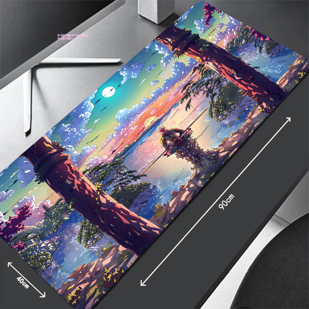 (A- 300X600x2mm) Bright Colors Mouse Pads Gaming Mousepad Gamer Mouse Mat Keyboard Mats Desk Pad Chinese Style Mousepads Xxl 90X40cm For Co Light/Green 4855358048954
