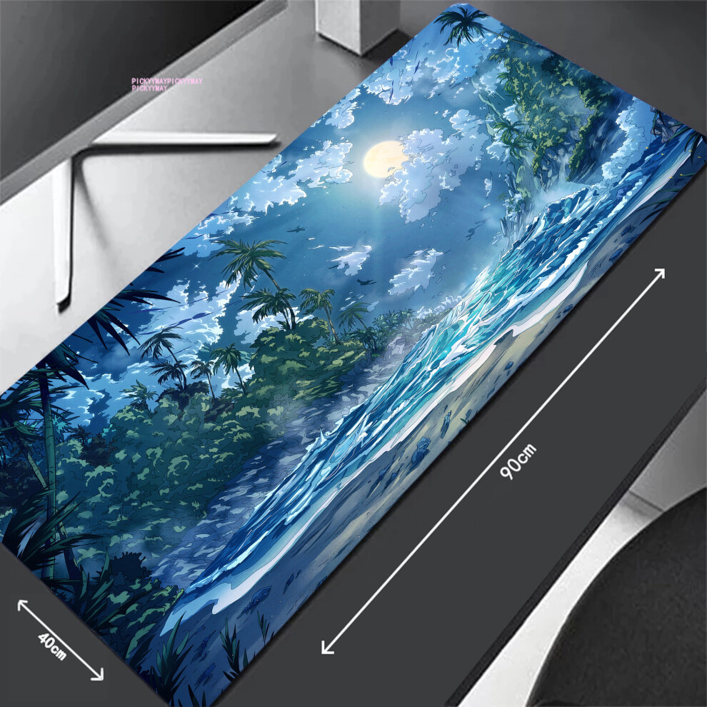 (A-Royal 300X600x3mm) Bright Colors Mouse Pads Gaming Mousepad Gamer Mouse Mat Keyboard Mats Desk Pad Chinese Style Mousepads Xxl 90X40cm For Com Blue 4855358049562