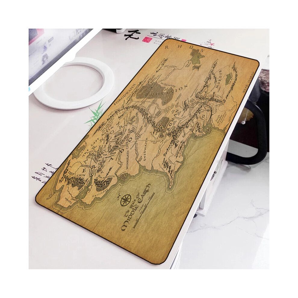 (A-Fj004575 400X900x2mm) Mouse Pad Lords The Rings Rubber Mat Gaming Keyboard Pads Desk Protector Computer Accessories Mousepad Anime Kawaii Mouse Mat 4855358008644