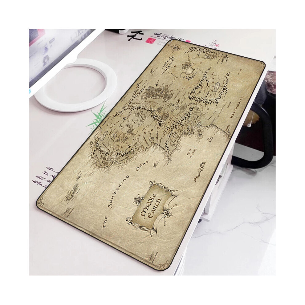(A-Fj004580 400X900x2mm) Mouse Pad Lords The Rings Rubber Mat Gaming Keyboard Pads Desk Protector Computer Accessories Mousepad Anime Kawaii Mouse Mat 4855358008859