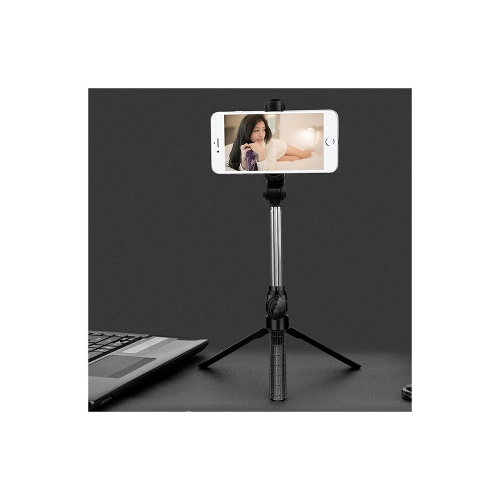 (A-Xt10-) Selfie Stick Tripod With Wireless Bluetooth Remote Control Monopod Stand With Fill For Xiaomi Huawei Iphone 12 Group Photo Black/Light 4855008126421
