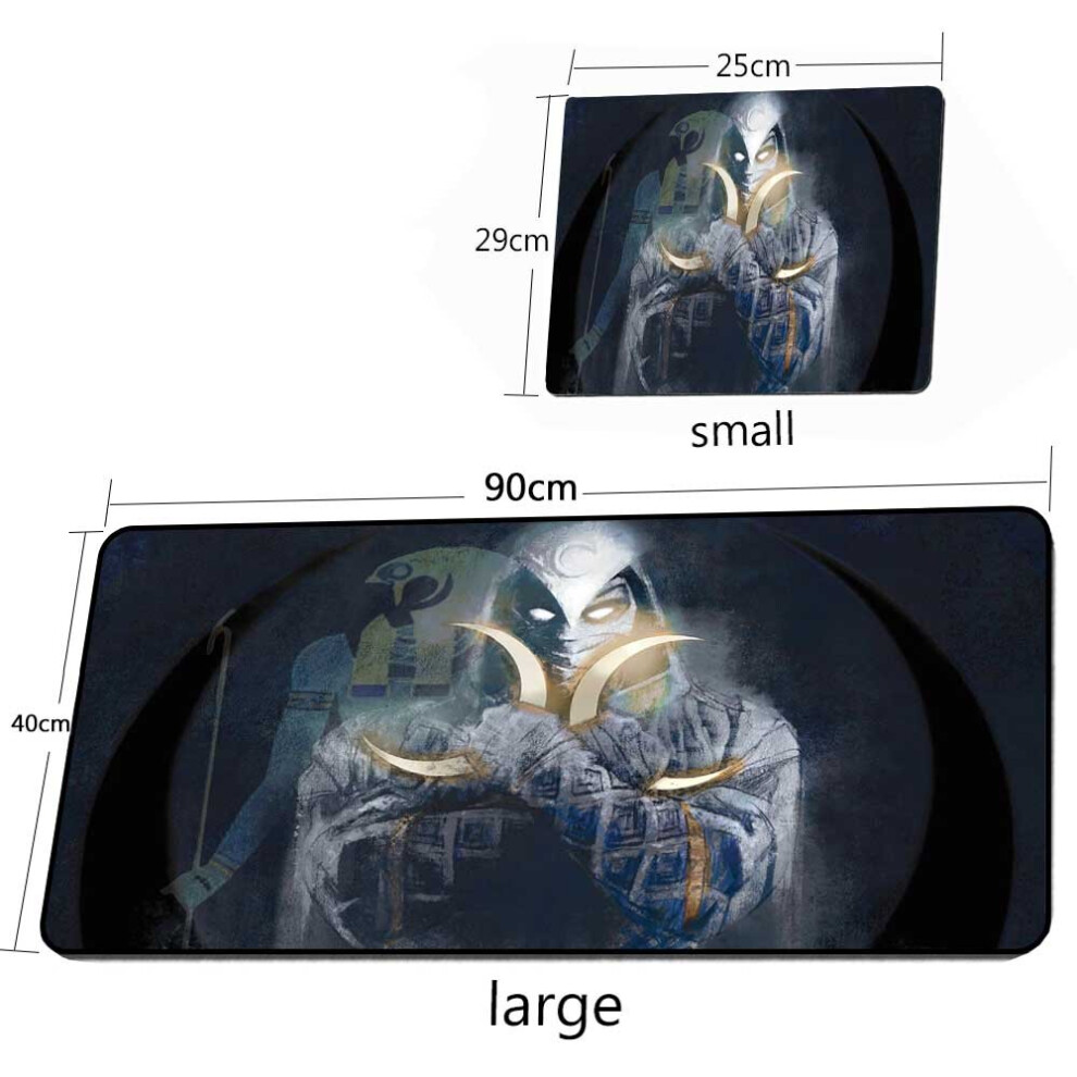 (A-Style 07 300X700x2mm) Moon Knight Mouse Pad Desk Mat Gaming Mouse Pad Carpet Rubber 40*90Cm Keyboard Mouse Pad Xxl Room Decoration Gaming Des Black 4855357968505