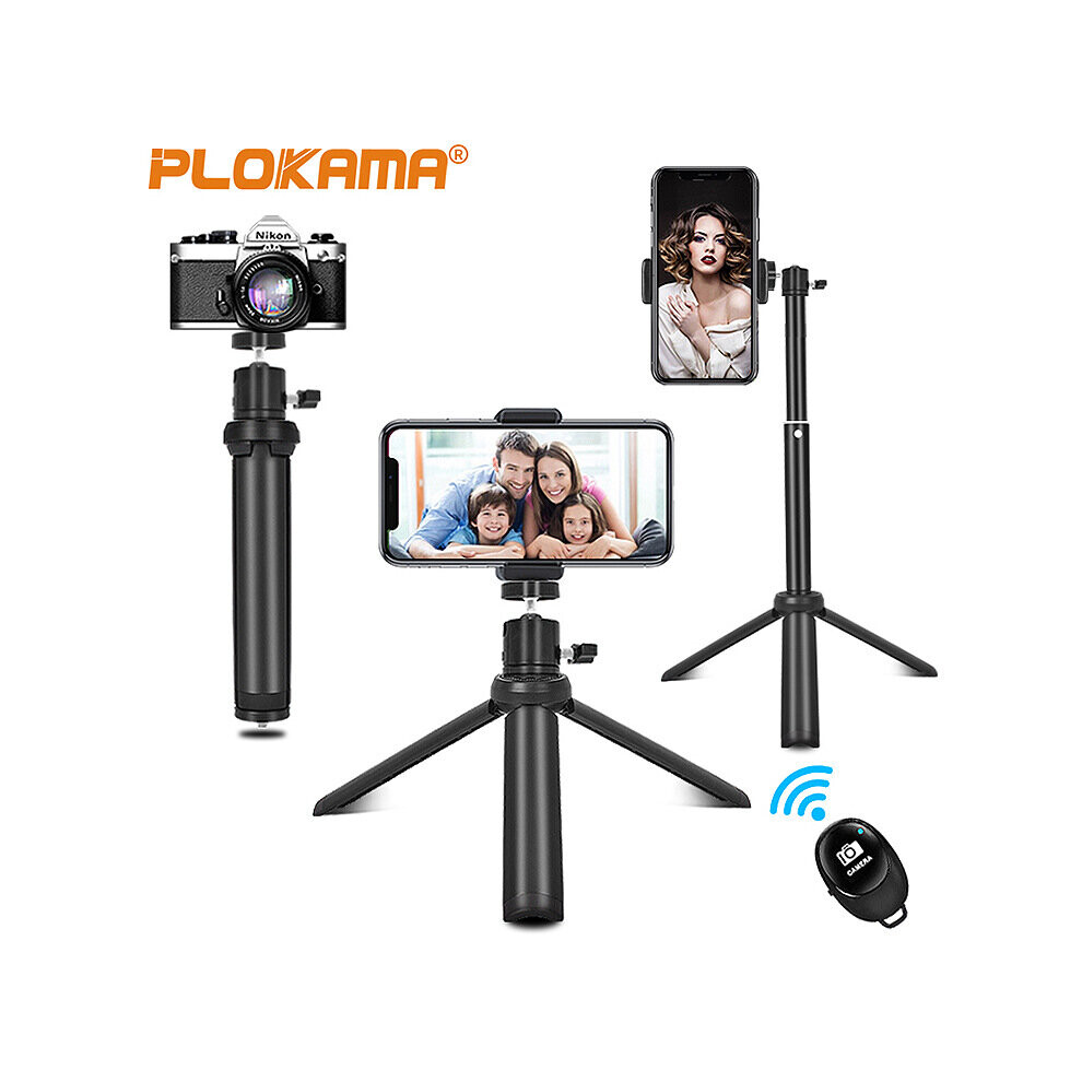 Portable Tripod Selfie Stick For Mobile Phone Photo Taking Live Broadcast Chargable Bluetooth Remote Control Tripod Stand Pole 4852056953726